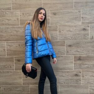 Prémium minőségű kék kifordítható téli dzseki