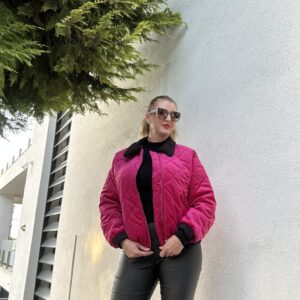 Pink bársony dzseki
