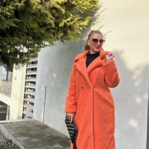Orange Teddy Coat